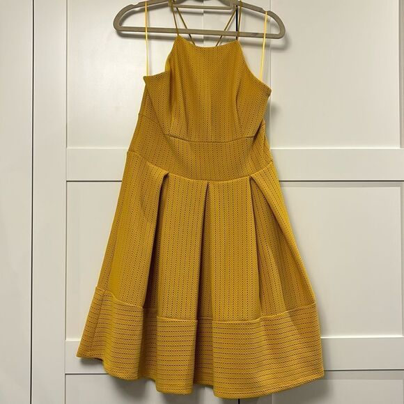 Twik mustard yellow gorgeous dress size small - Picture 1 of 9